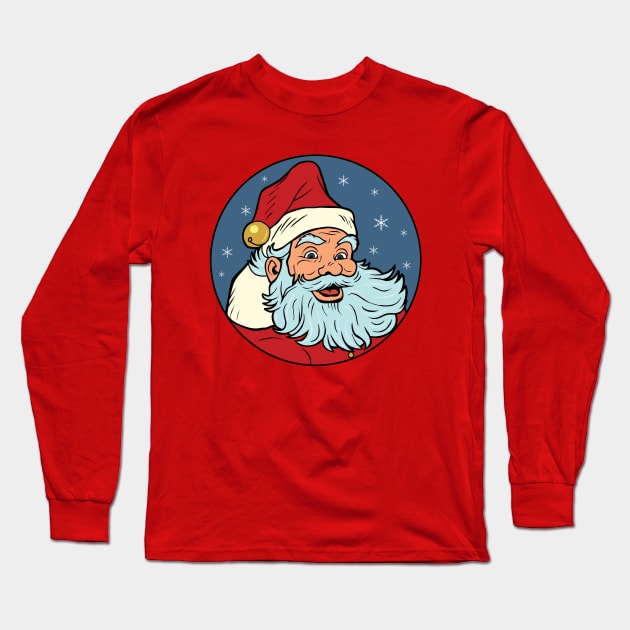 Pop Art Santa Long Sleeve T-Shirt by valentinahramov